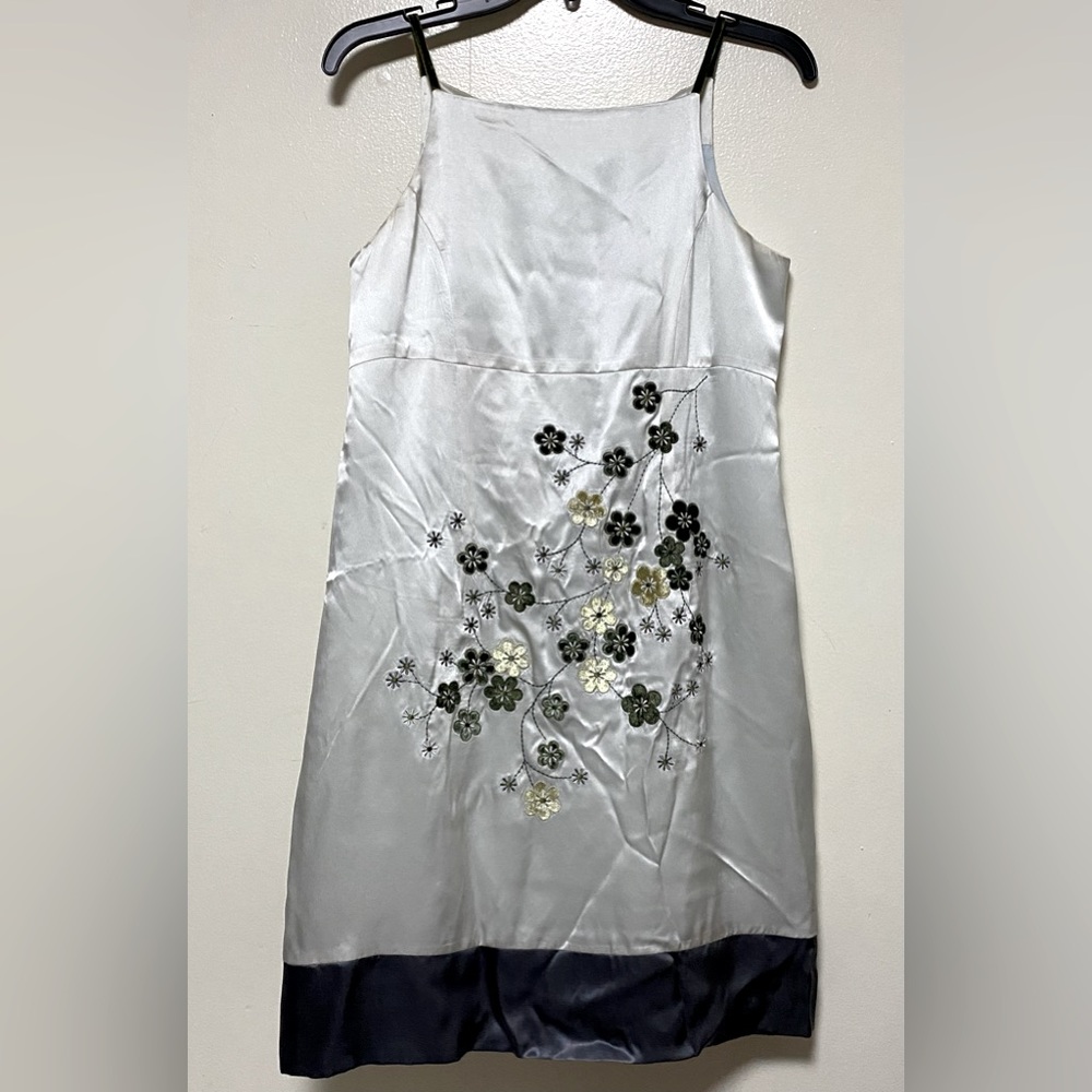 Talbots Kids 100% Silk Floral Embroidered Sleeveless Dress – Big Girls Size 18